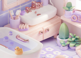 Behind the Scenes: Lavender Bathroom